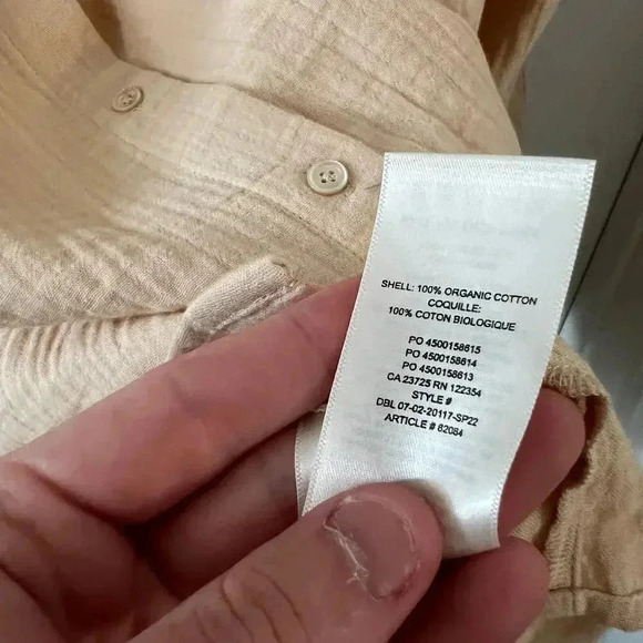 NWT Wilfred Free SAIL Button Up Size Large Color Beige - Picture 6 of 7